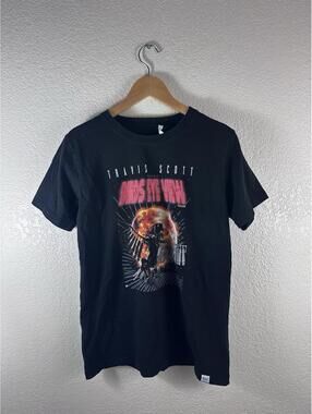 Travis Scott Birds Eye View Tour T Shirt Mens Small Black Rap Hip Hop